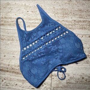 Aerie blue halter swim top. Size Small